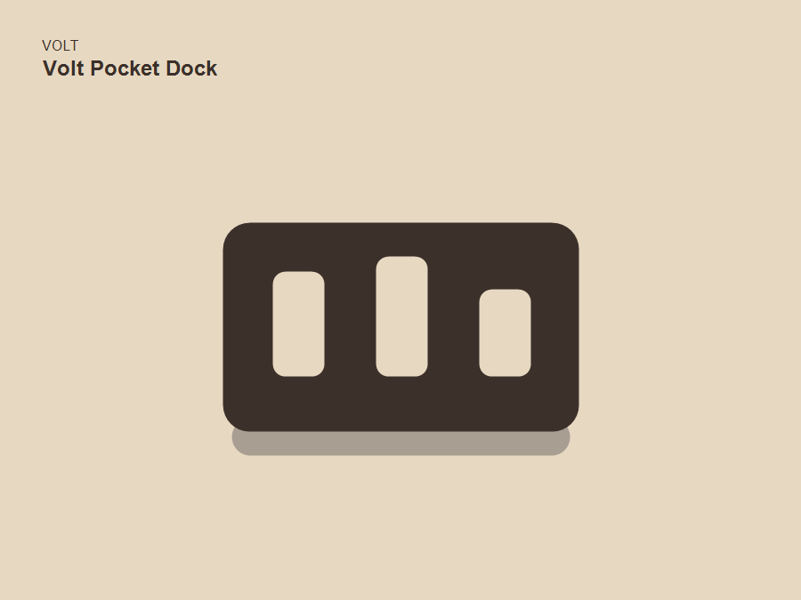 Bold dark pocket dock with slots for daily carry objects